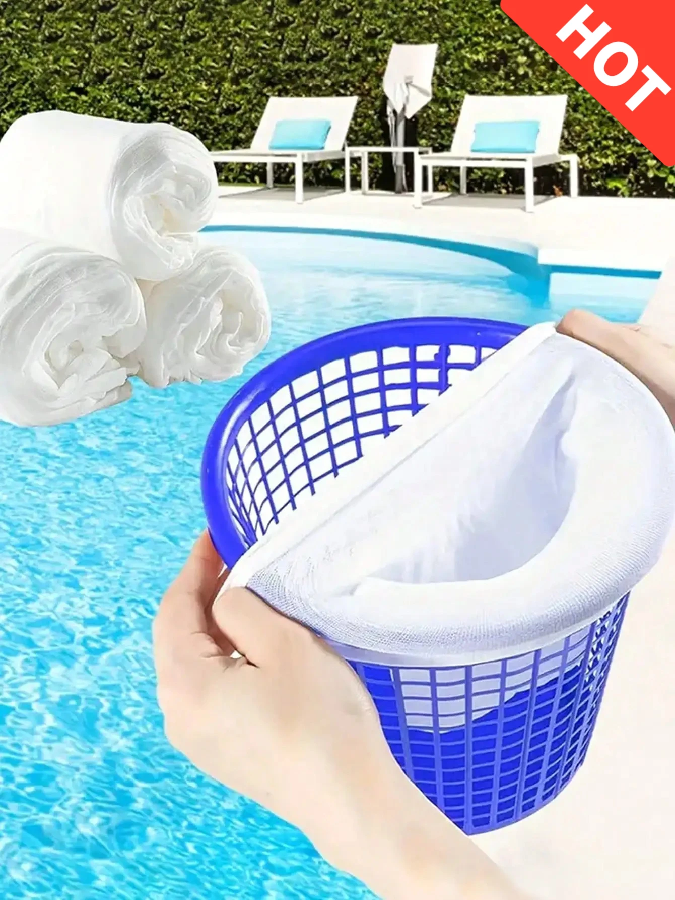 

Набор из 5 фильтрующих мешков для бассейна, мешки для корзин скиммера, уловители листьев и мусора для наземных и заглубленных бассейнов