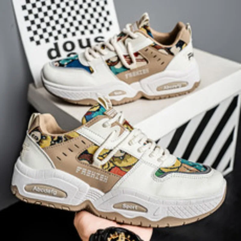 

Случайная четырехсезонная модная повседневная мужская обувь на толстой подошве