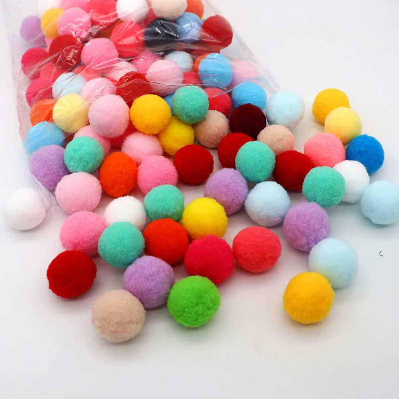 8-30mm Mixed Fluffy High Elasticity Soft Pompoms Home Furnishings Diy Hand-sewn Craft Children\'s Toys Wedding Decoration 20-50g