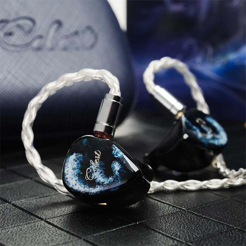 Celest Relentless 1DD + 6BA Hybrid Drivers HiFi Wired In Ear Monitors 3.5 + 4.4mm Interchangeable Plug Detachable 2Pin Earphone