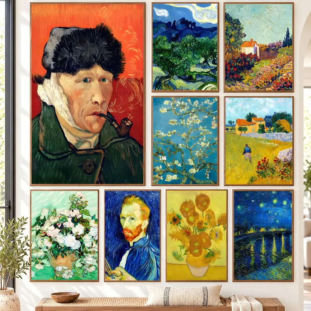 Van Gogh And Impressionism Poster Self Adhesive Matte Wall Art Removable Home Room Decoration