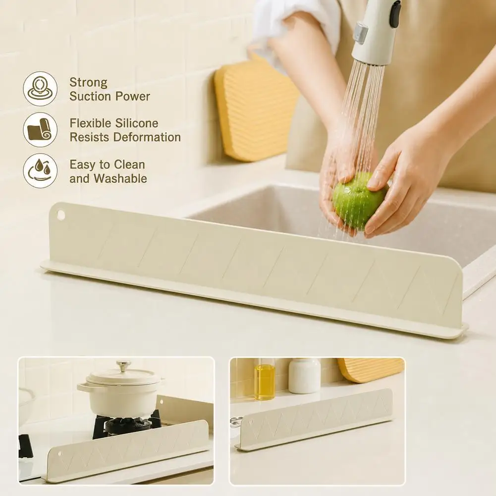 1PC Silicone Sink Baffle Guard with Suction Cup Pool To Protect Clothes From Splashing Water Baffle