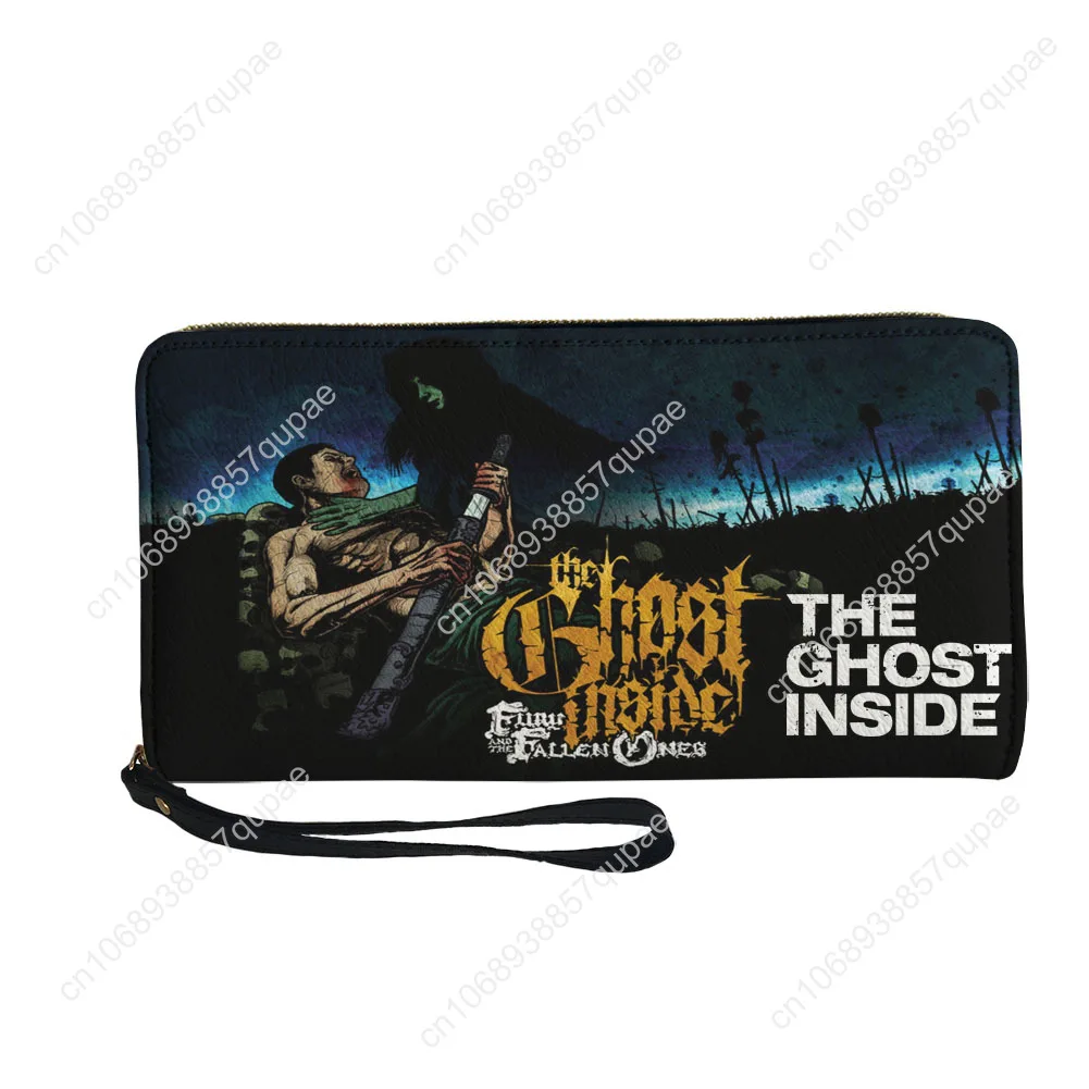The Ghost Inside Rock Band Custom Wallet Purse Mens Womens Teenagers Zipper Long Wallets Double Print  Portable Wallet Gift Bag