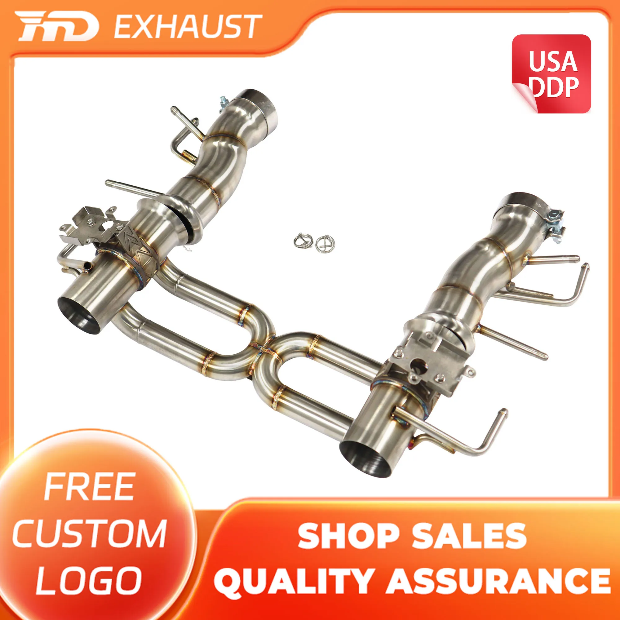 

HMD SS304 Performance Catback Exhaust System for Ferrari SF90 Original Valved Sound Control High-Mounted Dual-Exit