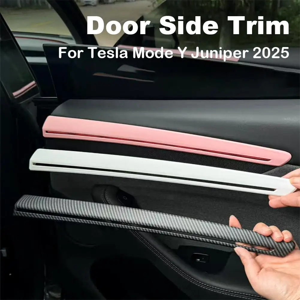 

Car Door Decorative Strip for Tesla Mode Y Juniper 2025 Door Plank Side Trim Strip 4PCS Sticker Cover Car Interior Accessor O1P2