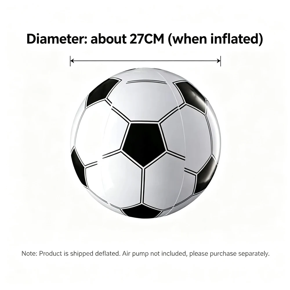 Inflatable Beach Soccer Ball PVC Inflatable Football Water Pool Toy for Children Adults Summer Outdoor Fun Play and Party Games - view 6