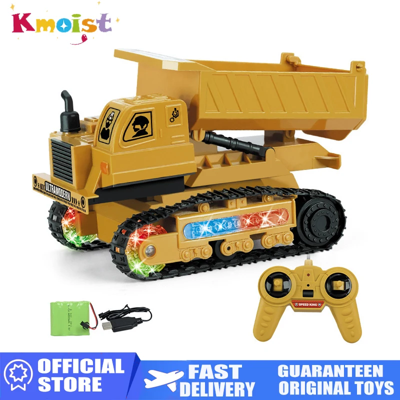 

Remote Control Engineering Vehicle Toy Four-Channel Electric Wireless Simulation Engineering Vehicle Light Rechargeable RC Truck