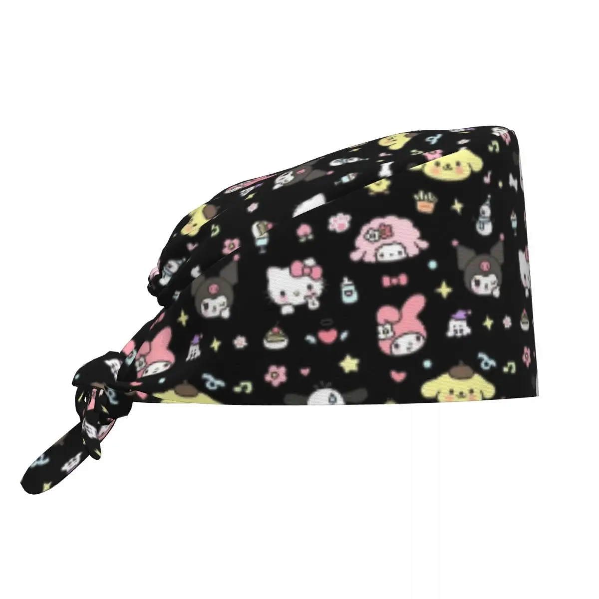 Hello Kitty Leopard Cartoon Scrubs Cap Classico Infermiera Cura Berretto chirurgico Uomo Donna Lab Doctor Spa Cappelli da lavoro Berretto