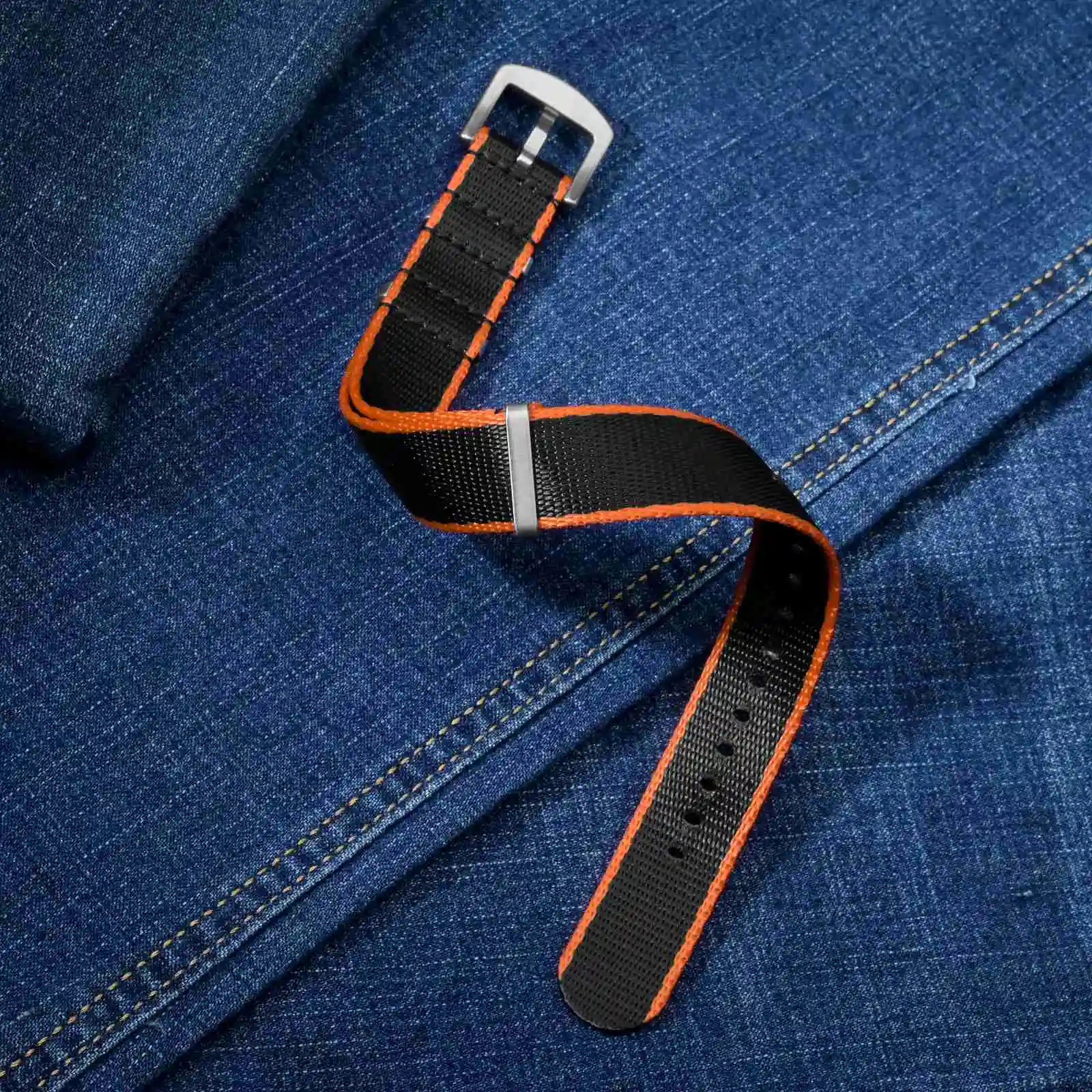 ANBEER Nylon Watch Band 18mm 20mm 22mm Military Fashion Adjustable Watch Straps with Stainless Steel Buckle Include Tools