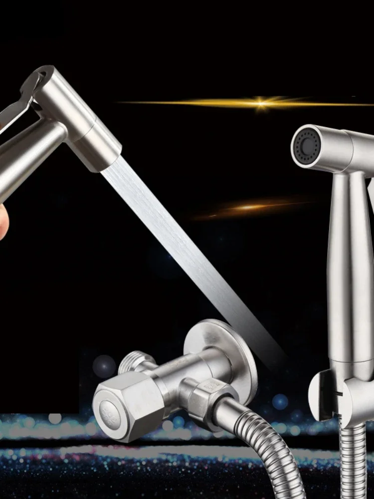 

Stainless Steel Toilet Hand Held Bidet Faucet Sprayer Bidet Set Sprayer Gun Toilet Spray For Bathroom Self Cleaning Shower Head