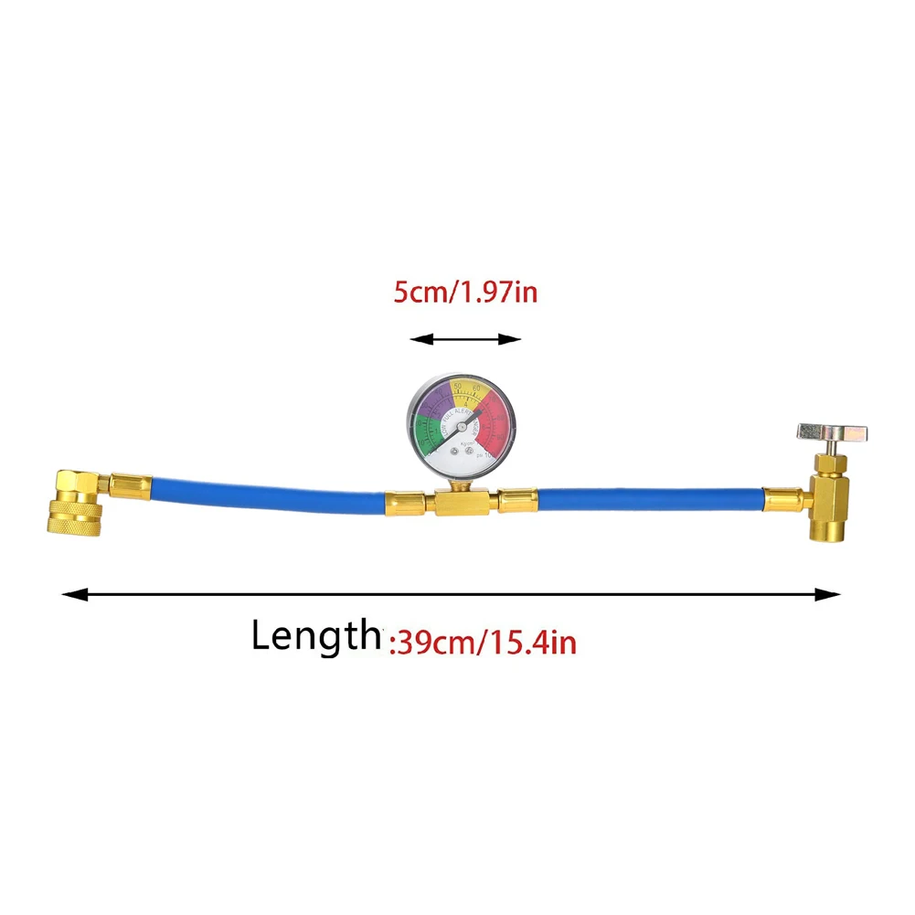 Equipo de recarga de Gas refrigerante para aire acondicionado, Kit de llenado de freón R134A, adaptador de carga para aire acondicionado de coche