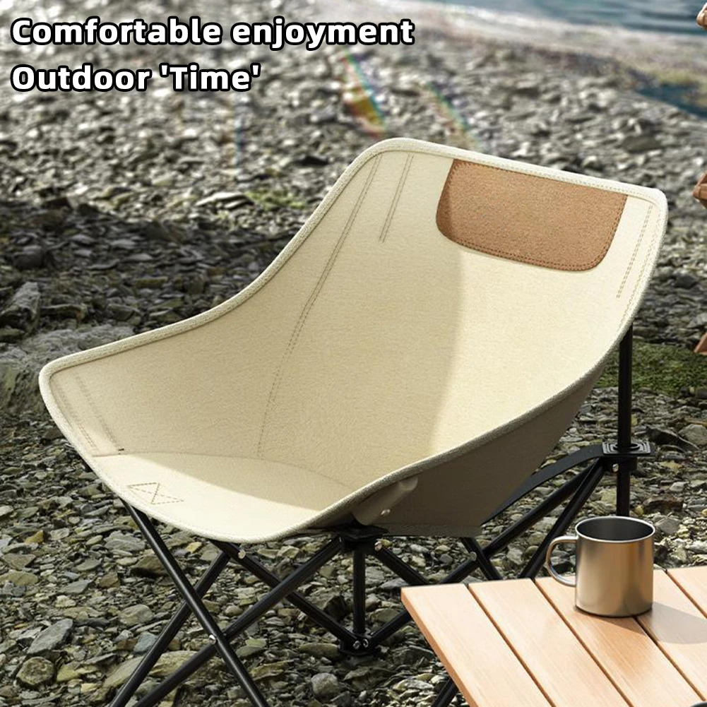 Universal Portable Camping BBQ Beach Folding Chair Backrest Fishing Stool Chair for Outdoor Beach Camping Picnic Moon Chairs