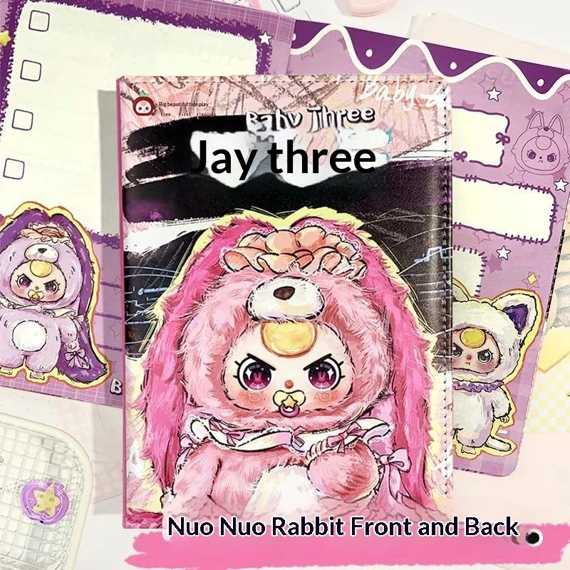 Echte Baby Drie Lederen Notebook Lelie Konijn Stad Bitterkoekje Leuke Verjaardagscadeau Student Dagboek Notebook Kladblok Handboeken Diy