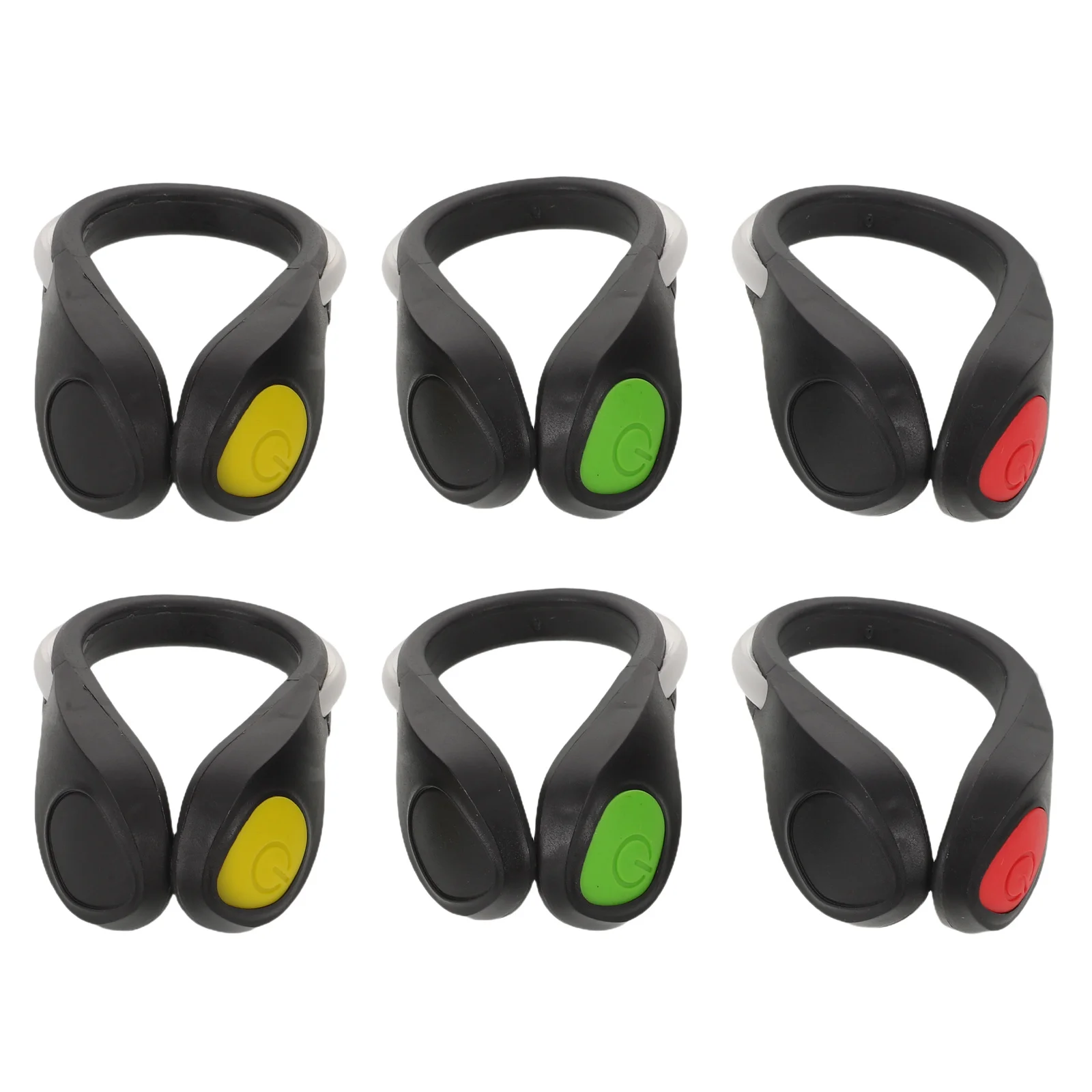 

6Pcs Glow Shoe Clip Lights Triple LED Flash Modes Reflective Running Safety Gear for Dark Weather Conditions Outdoor Sports