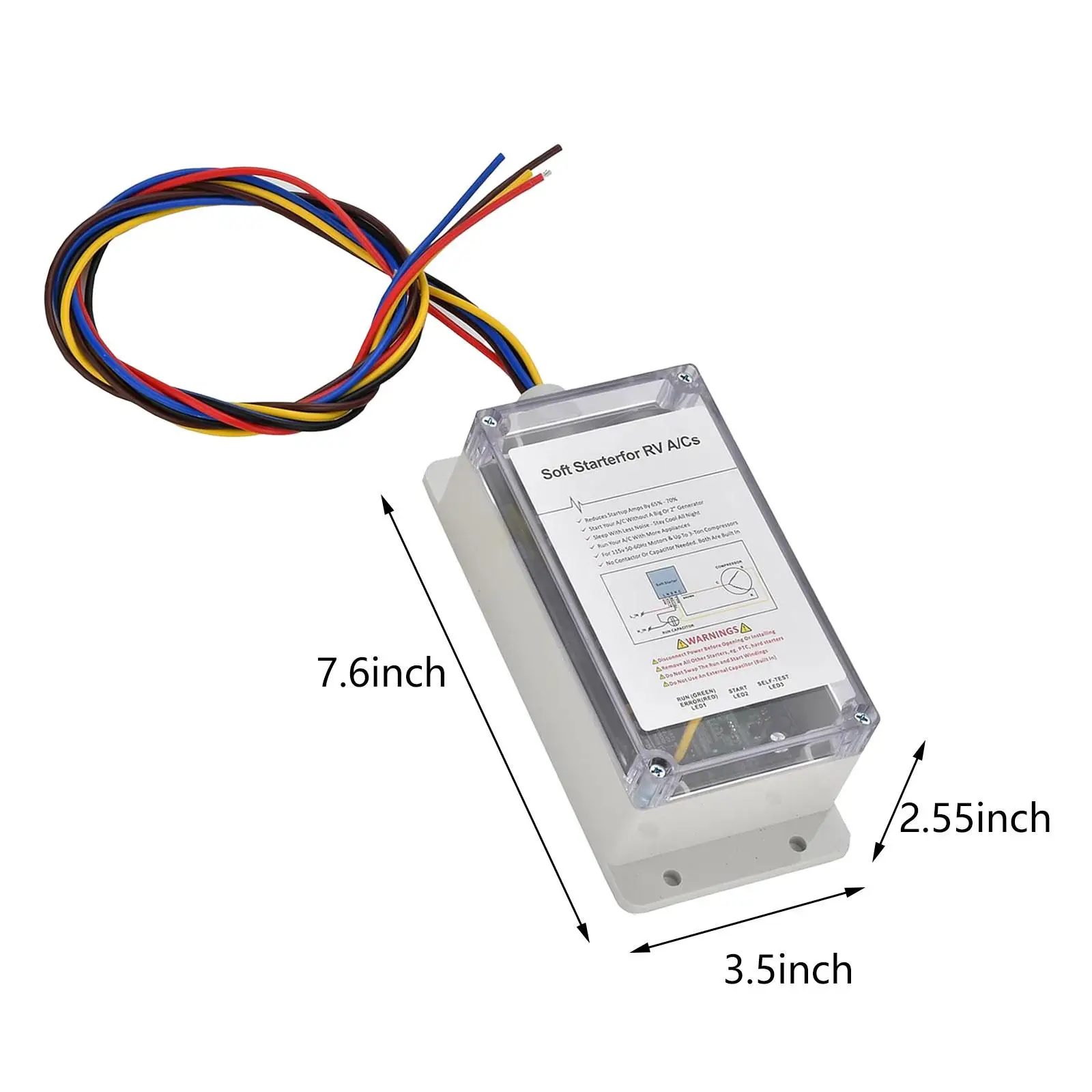 Air Conditioner Start ABS Component Easy Installation Soft Start Kit Upgrade Car Vehicle AC System for Camper Van Accessories