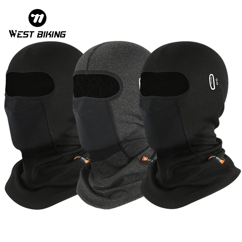 WEST BIKING Warm Fleece Balaclava Cap Cycling Ski Full Face Mask Winter Windproof Breathable Helmet Liner Caps Cycling Equipment