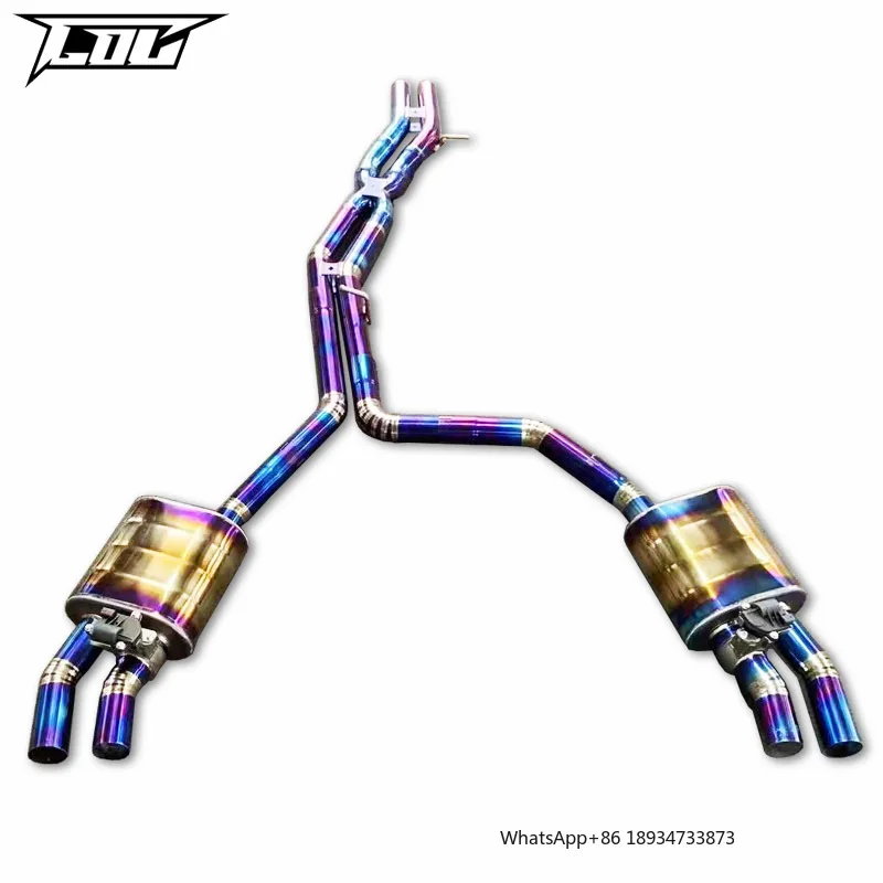 Catback Exhaust For AUDI A8 C8 3.0T 2018-2022 Titanium alloy Exhaust Pipe Muffler Car Exhaust System