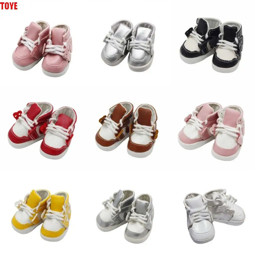 

5CM 20cm Cotton Doll Shoe Shoes Doll PU Leather Mini Sports Doll Shoes Mini DIY Casual Wear Sneakers Boot Children Toys