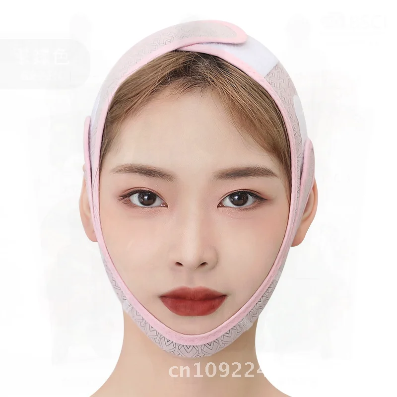قناع النوم لتشكيل الوجه - ضمادة ضيقة صغيرة على شكل حرف V لإزالة الخطوط الفرنسية جهاز تنحيف العضلات الأرجواني غير الكهربائي #5