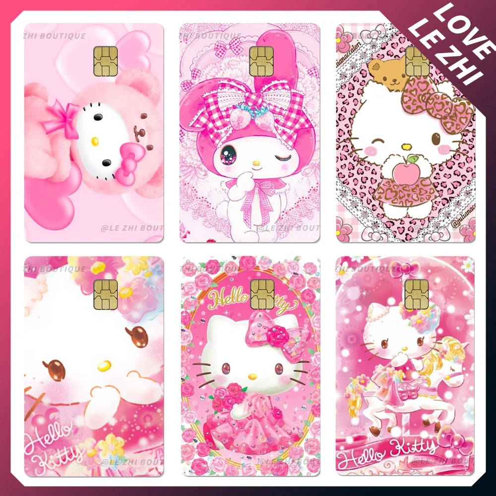 

Cartoon Animals Girlish Heart Credit Card Pink Card Skin Stickers Kawaii Bank Card Access Card Pvc Waterproof Sticker Gift