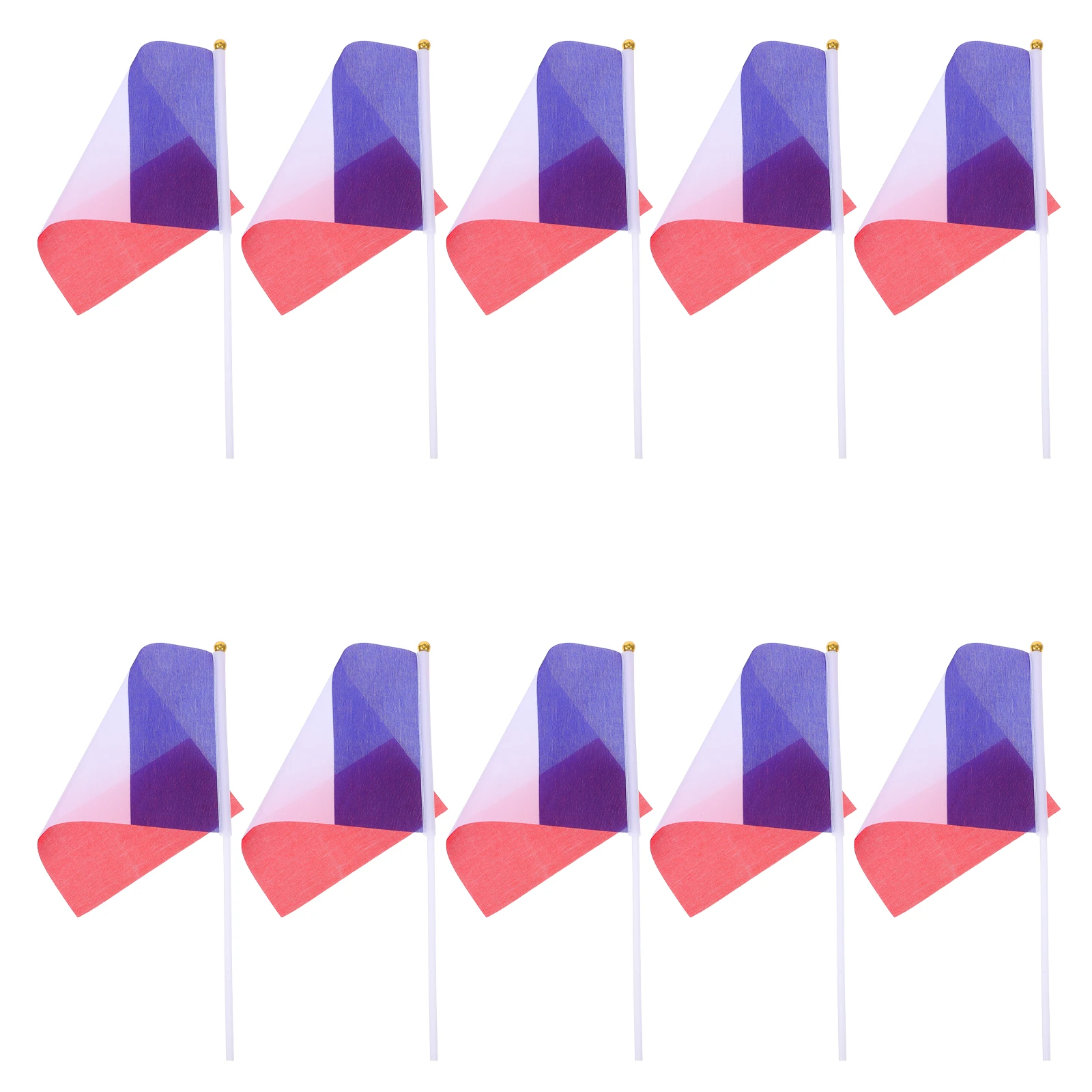 

25 Pcs Hand Waving Flag Small Desk French for Car Dashboard Crank Plastic Peace Office