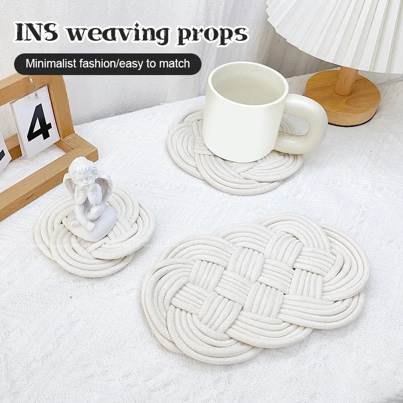 

1Pcs Nail Art Display Board Photography Props Round Hemp Rope Hand-Woven Nail Art Jewellery Diy Shooting Background Prop