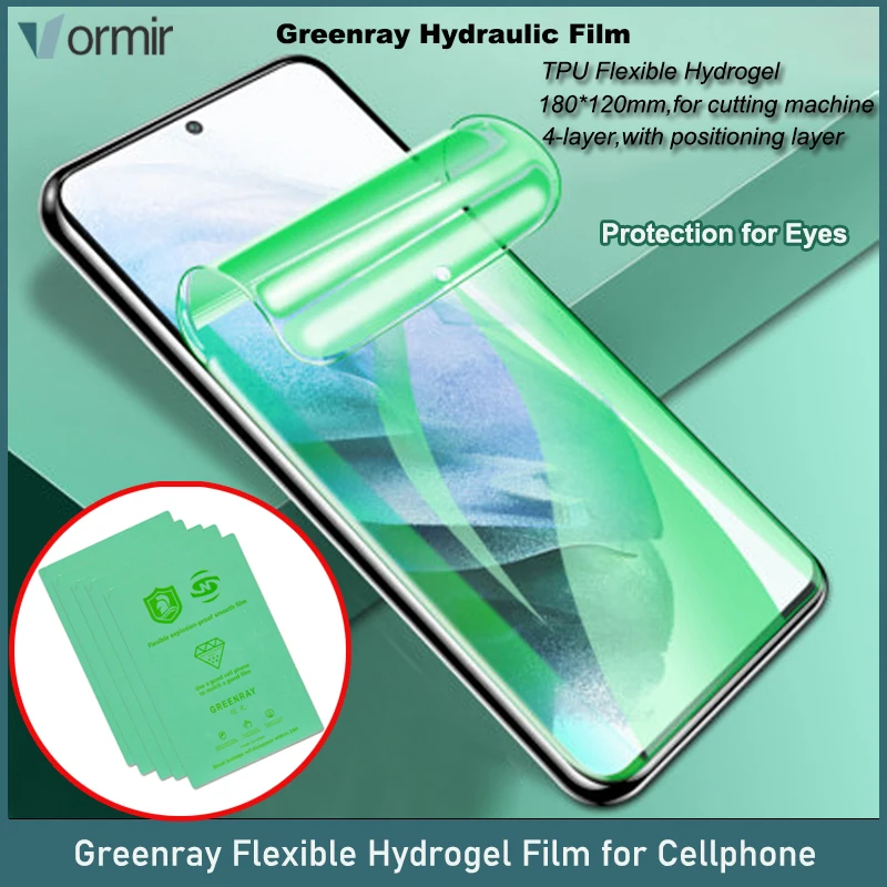 

Vormir Greenray Hydrogel Screen Protectors for Cell Phone Eye Protection Anti Blue Light Front Film for SS 890C Cutting Machine