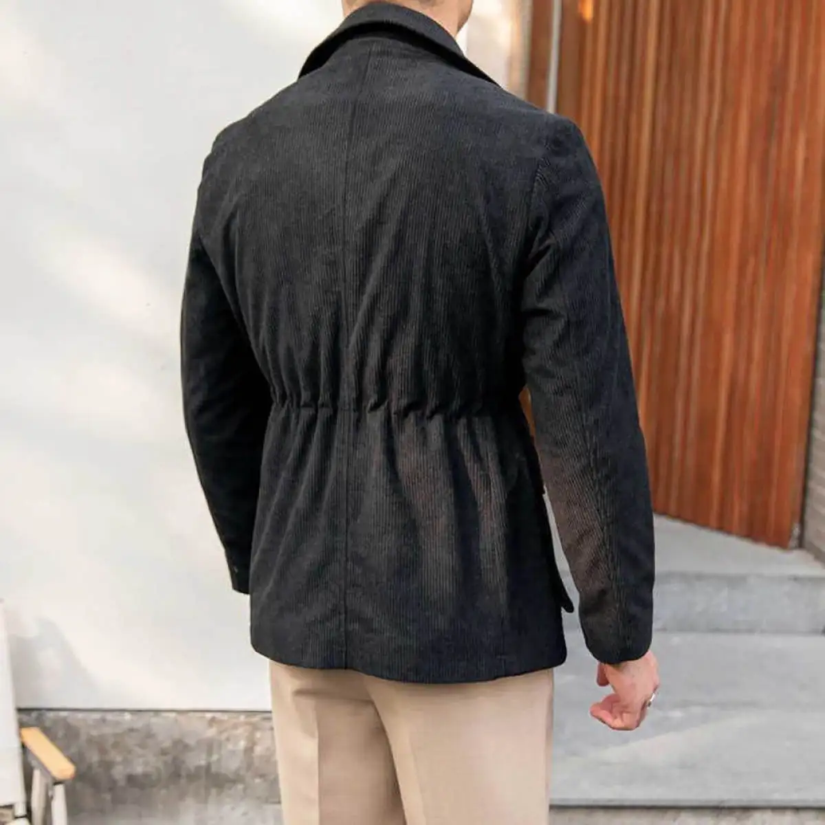 New Arrival Vintage Street Outwear Winter Thick Casual Suit Jacket Single Breasted Men\'s Suits Tweed Business Blazer Customized