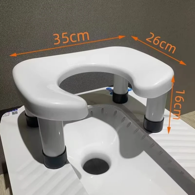 Non Slip Thick Household Widen Panel Sturdy Rounded Edge Easy to Wash Potty Chairs for Bathroom Squatting Toilet Stool Chair