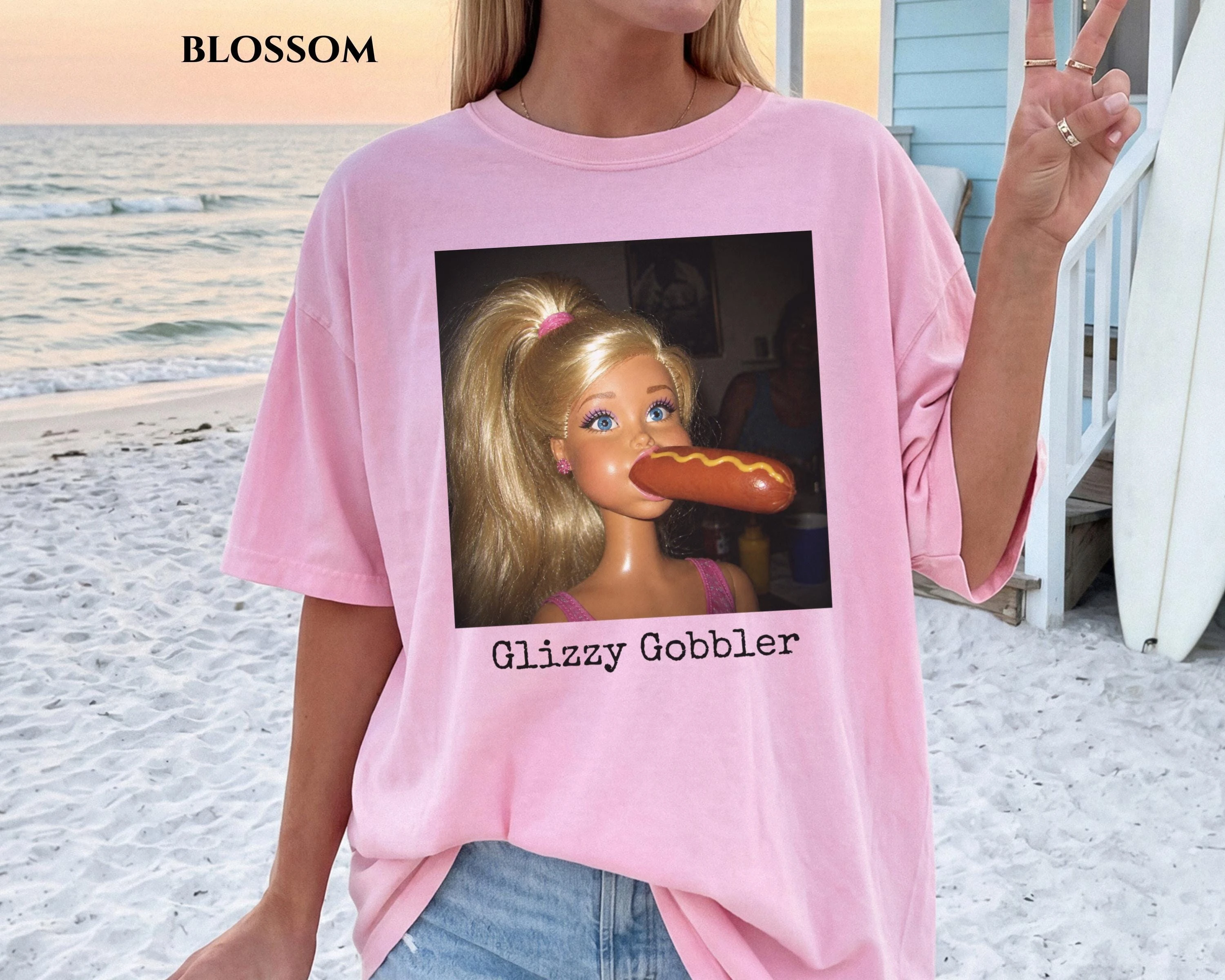 Unhinged Hot Dog Doll Meme Shirt, Funny Comfort Colors Boxy Cropped Tee, Glizzy Gobbler Shirt, Dirty Joke Graphic Tee, Gag Gift