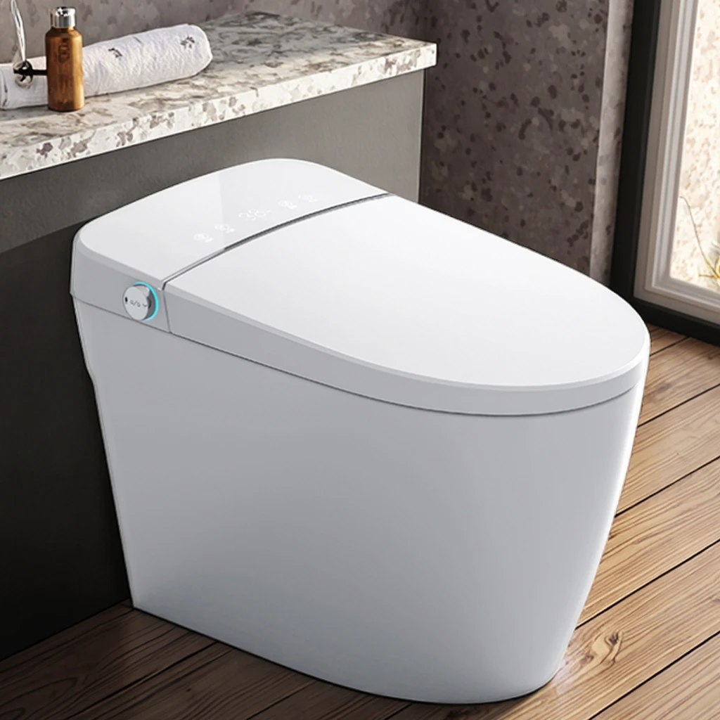 

Hot Selling Japanese One Piece Toilet Automatic Ceramic Smart Heated Toilet Intelligent Closestool for Home Hotel
