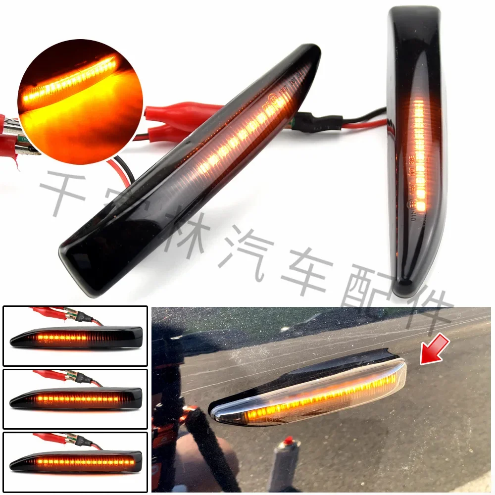 

Suitable for BMW 7 Series E65 E66 E67 E68 yellow light flowing water leaf plate turn signal light side light
