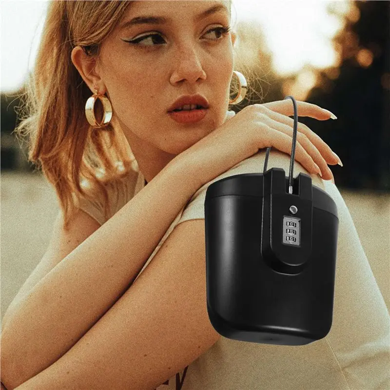 T24C 2X Safe Lock Box Travel Safe Mini Beach Security Lock Box With Combination Lock Waterproof Key Lock Box Beach Safe