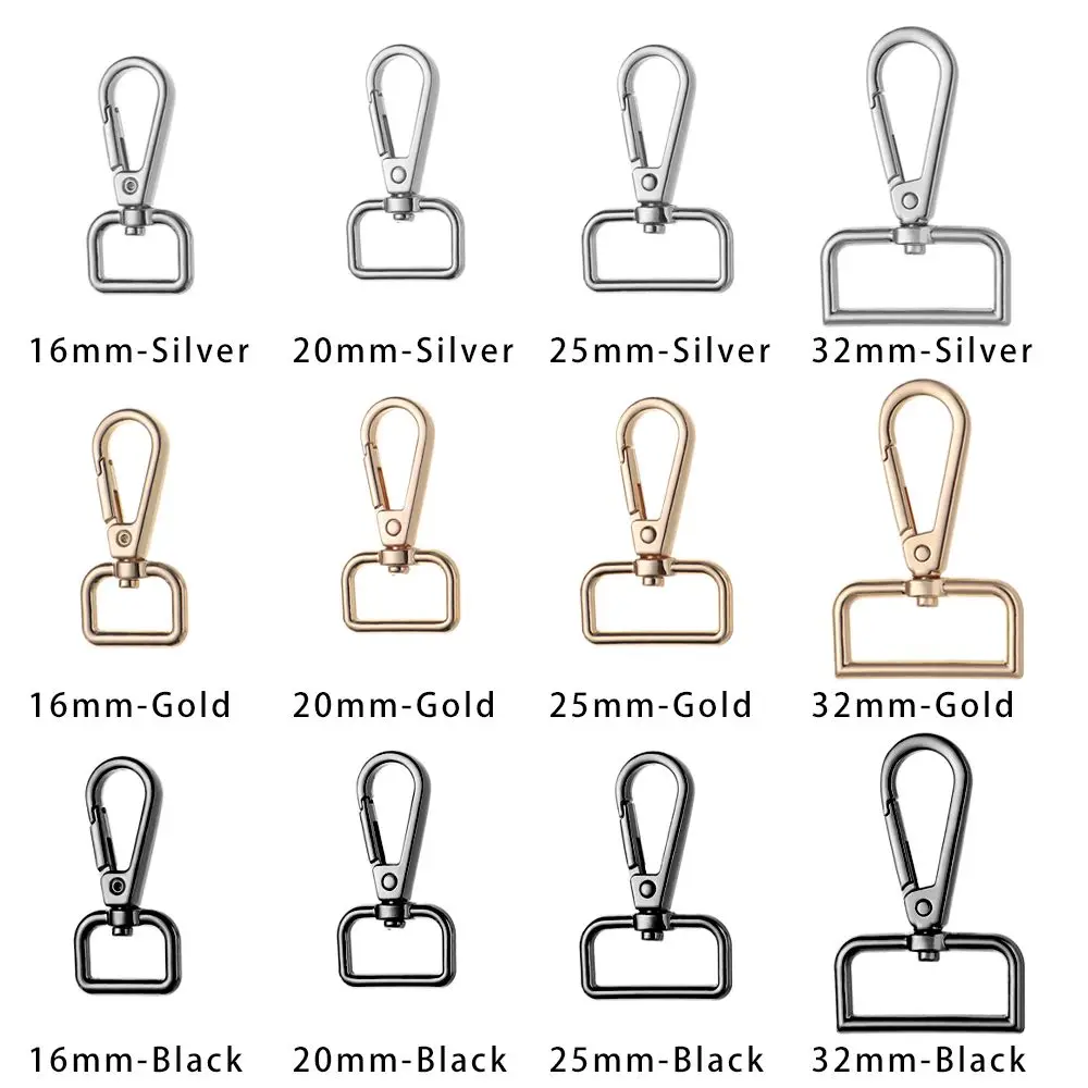 1pcs Metal Bags Strap Buckles Lobster Clasp Collar Carabiner Snap Hook DIY KeyChain Bag Part Accessories 13/15/20/25mm