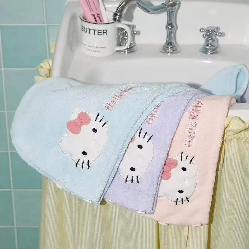 Sanrio Droog Haar Hoed Anime Cinnamoroll Melodie Badhoed Cartoon Kawaii Leuke Superabsorberende Thuis Badkamer Handdoek Meisjes Leuke Cadeaus