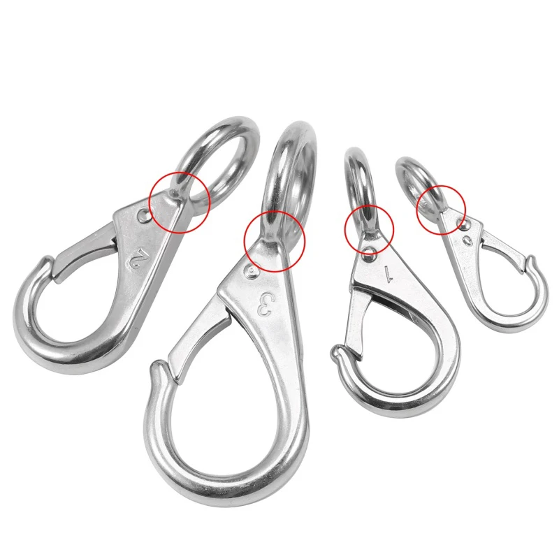 M4 M5 M6M7 304 Stainless Steel Swivel Snap Hook for Flagpole Rope Flag Pole Clips,Diving Clips Spring Hooks,Keychains,Boat Ropes