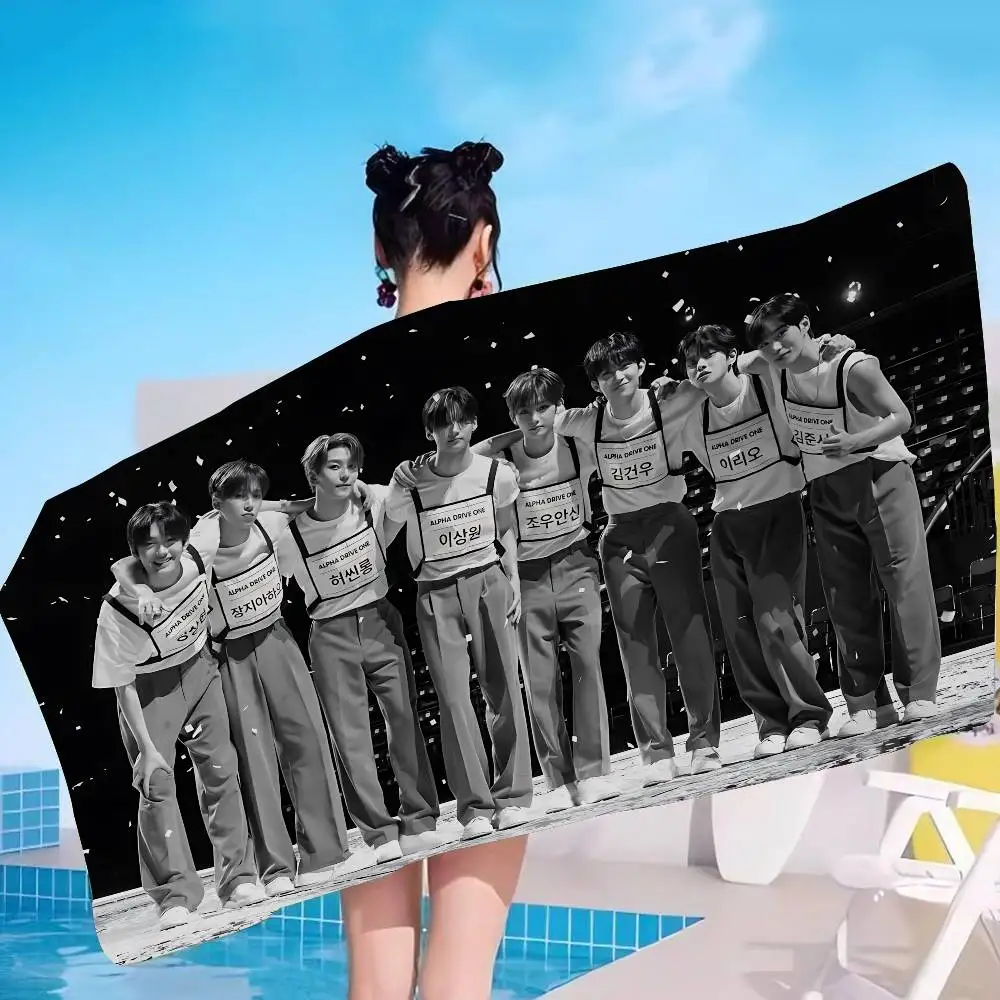 Kpop Group A-Alpha D-Drive O-One Bath Towel Microfiber Soft Water Absorbing Breathable For Girl Kids Decorative Beach Towel