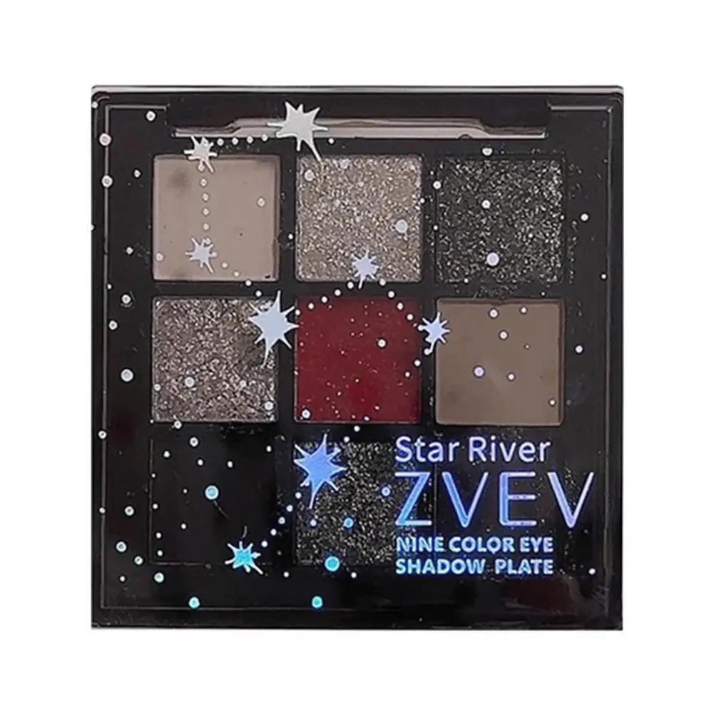 Zvev Oogschaduw Plaat 9-kleuren Mistoppervlak Rook Explosie Meisjes Cool Matte Shadow Eye Oog Cosmetica Glanzende Parelmoer Makeu K4q0