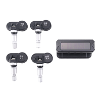 USB Solar Power Tire Pressure Monitoring System Wireless Car TPMS LCD Display Pressure Alarm with Internal Sensor