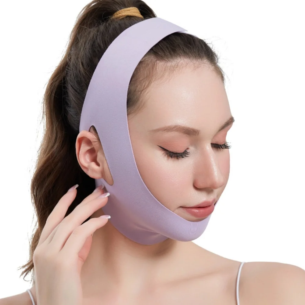 Vendaje de Estiramiento facial en forma de V, máscara de línea en V, medicina deportiva, correa de ajuste de mejillas y barbilla, cinturón de belleza de contorno más delgado para mujeres