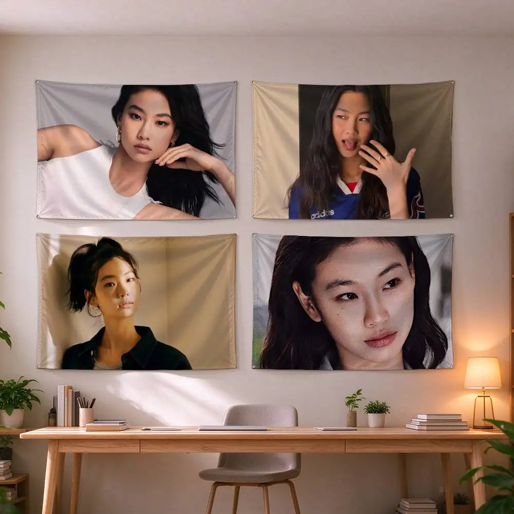 Popular Actress Hoyeon Jung  Flag Suitable For Party Club Outdoor Interior Wall Decoration Banner Fans Gift