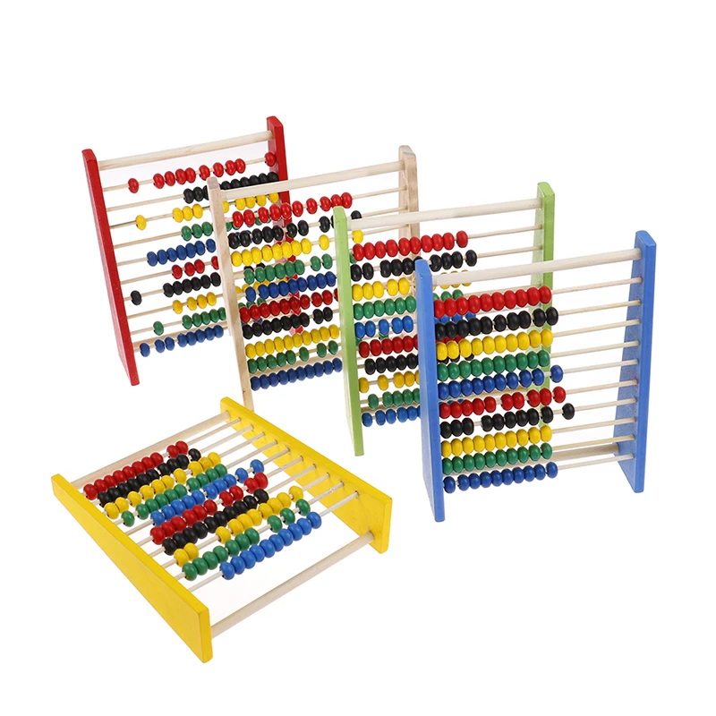 Colourful Abacus 10-speed Wooden Abacus Intelligence Development Wooden Abacus For Kids Mathematics For 3-6 Year Olds