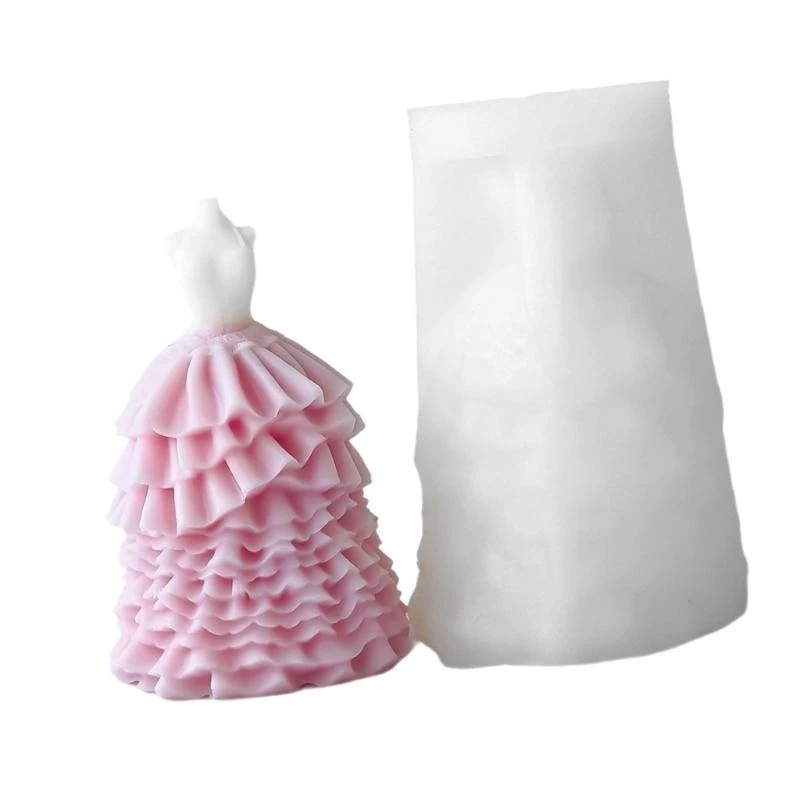 

E1PE Silicone Mold for Bridal Dress and Soap Aromatherapys Ornament Mould