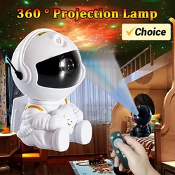 Star Projector Galaxy Night Light Astronaut Space Projector Starry Nebula Ceiling LED Lamp for Bedroom Home Decorative Kids Gift