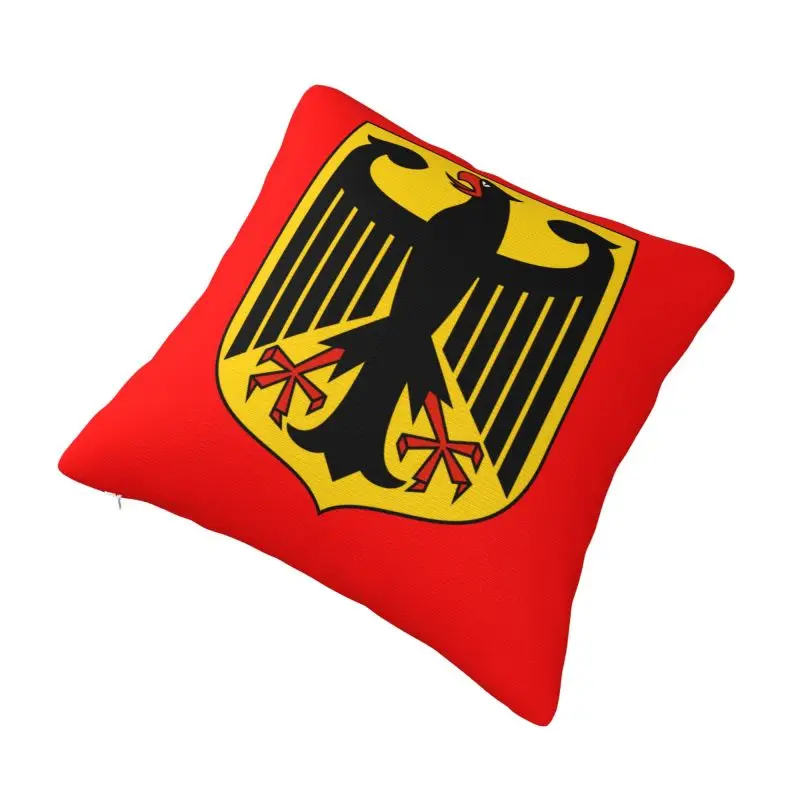 Custom Coat Of Arms Of Germany Cushion Cover 45x45cm German Flag Eagle Velvet Nordic Throw Pillow Case