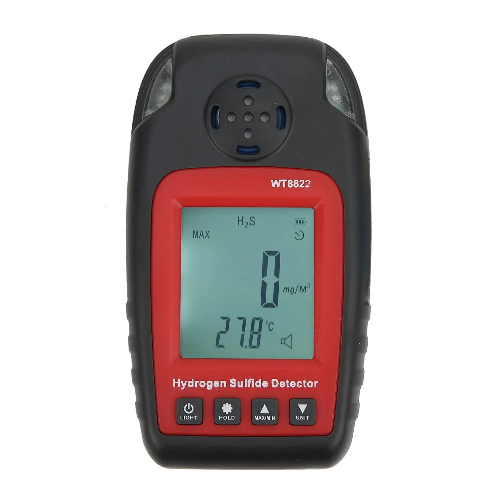 

Gas Detector H2S Gas Detector WT8822 Professional Portable H2S Gas Detector High Sensitivity Monitor Alarm Sensor H2S Detector