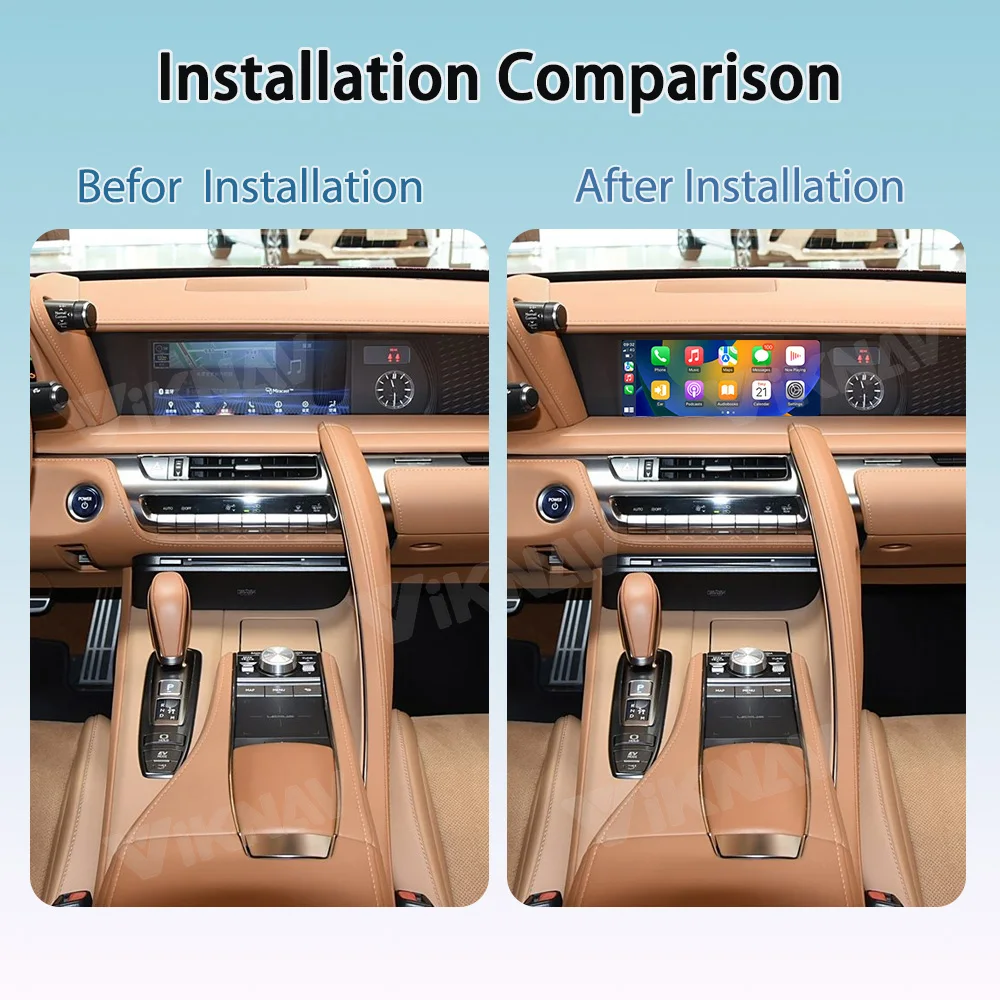 VIKNAV Linux Interface Box Fit for Original Car OEM Screen for Lexus LC500 2018-2020 Wireless CarPlay Android Auto