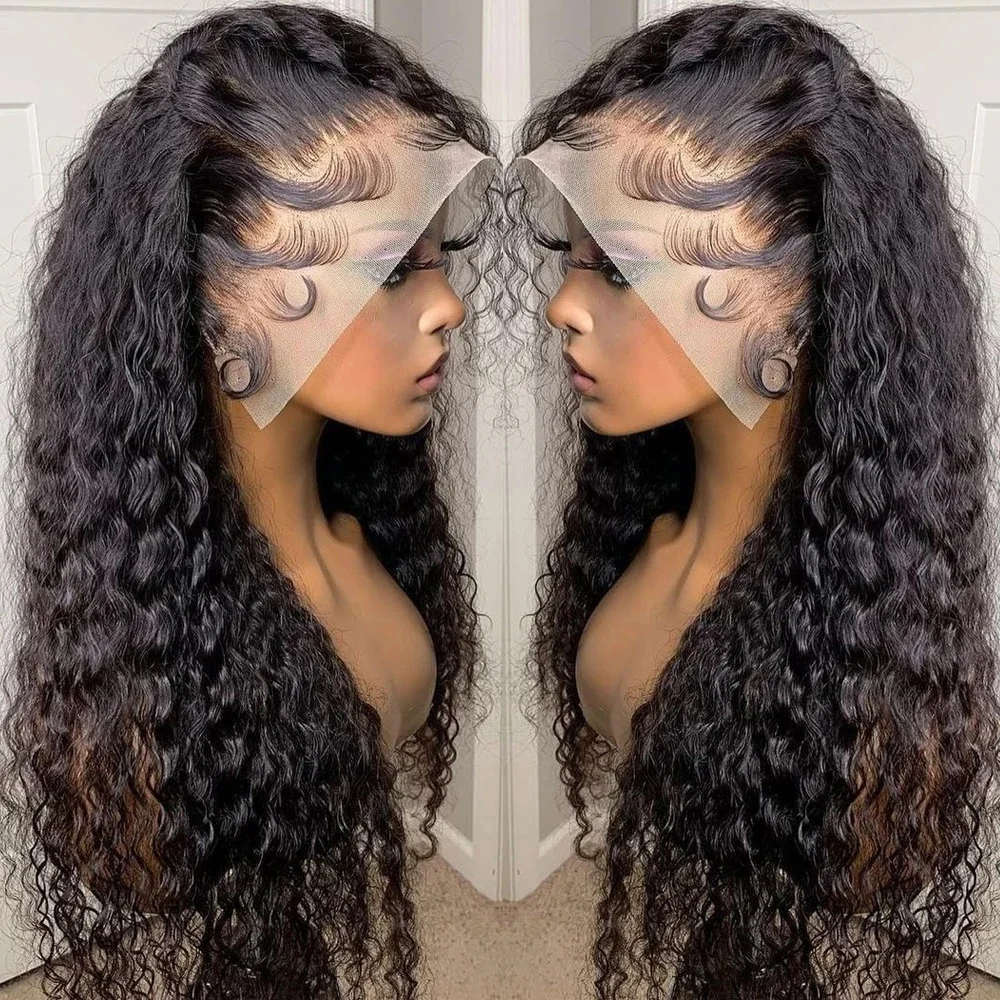 Nadine 13x6 Hd Lace Frontal Wigs Curly Human Hair 30 40 Inch Hair 13x4 Deep Water Wave 360 Lace Front Wigs For Brazilian Women