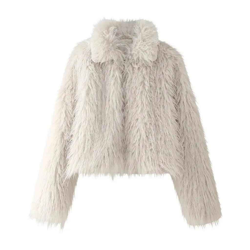 

Women's Imitation Fur Plush Velvet Coat High-End Temperament Relaxed-Fit Warm Short Autumn Winter New