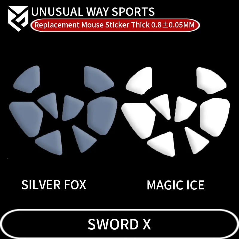 UnusualWaySports Mouse Skates Feet WLmous Sword X Jianlai Cambered Surface PTFE Anti Collapse Magic Ice Pink Black Silver Fox